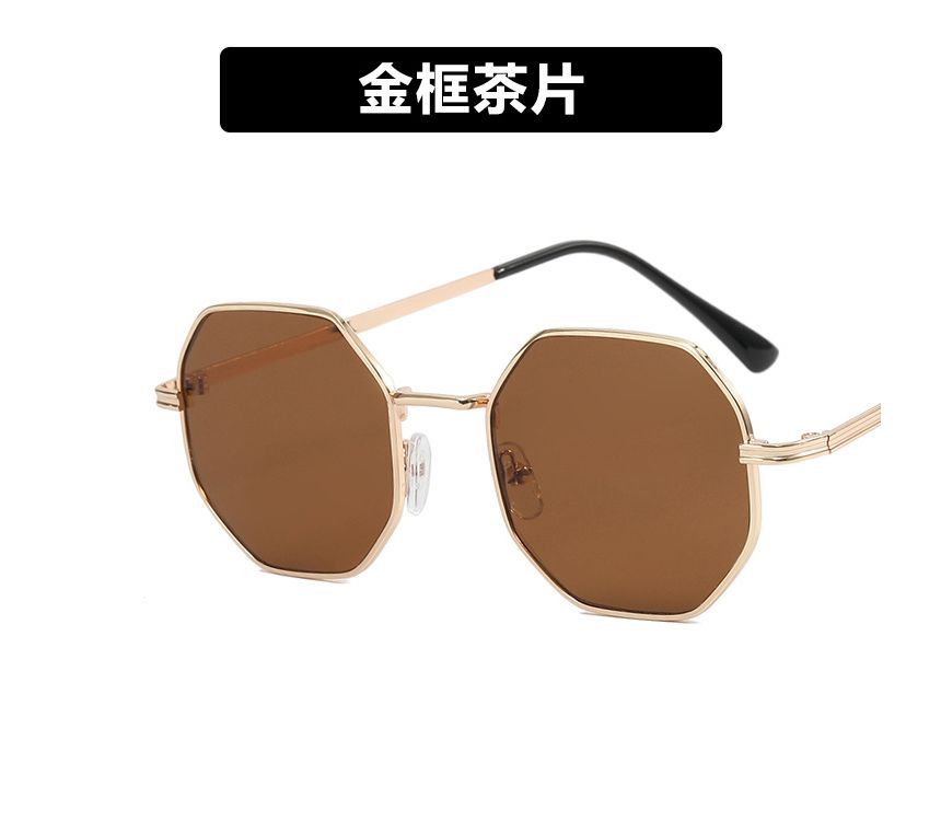 Geometric Sunglasses Metal Frame
