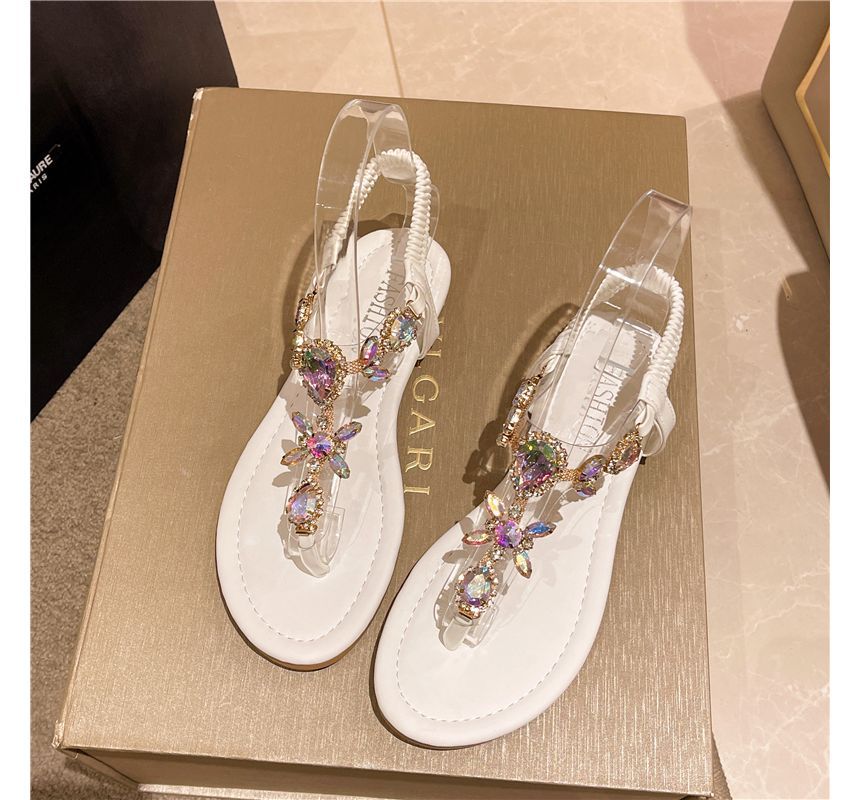 Embellished Thong Sandals