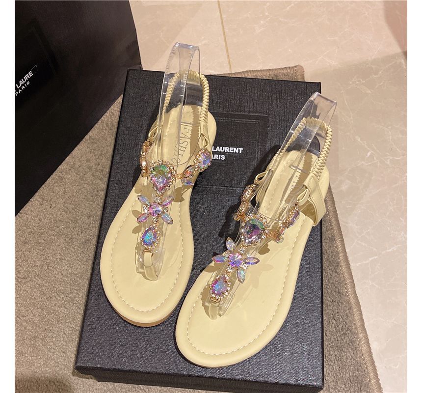 Embellished Thong Sandals