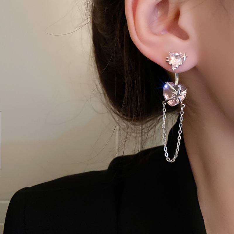(various Rhinestone Heart Bow designs) Earring Alloy /