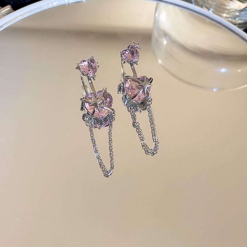 (various Rhinestone Heart Bow designs) Earring Alloy /