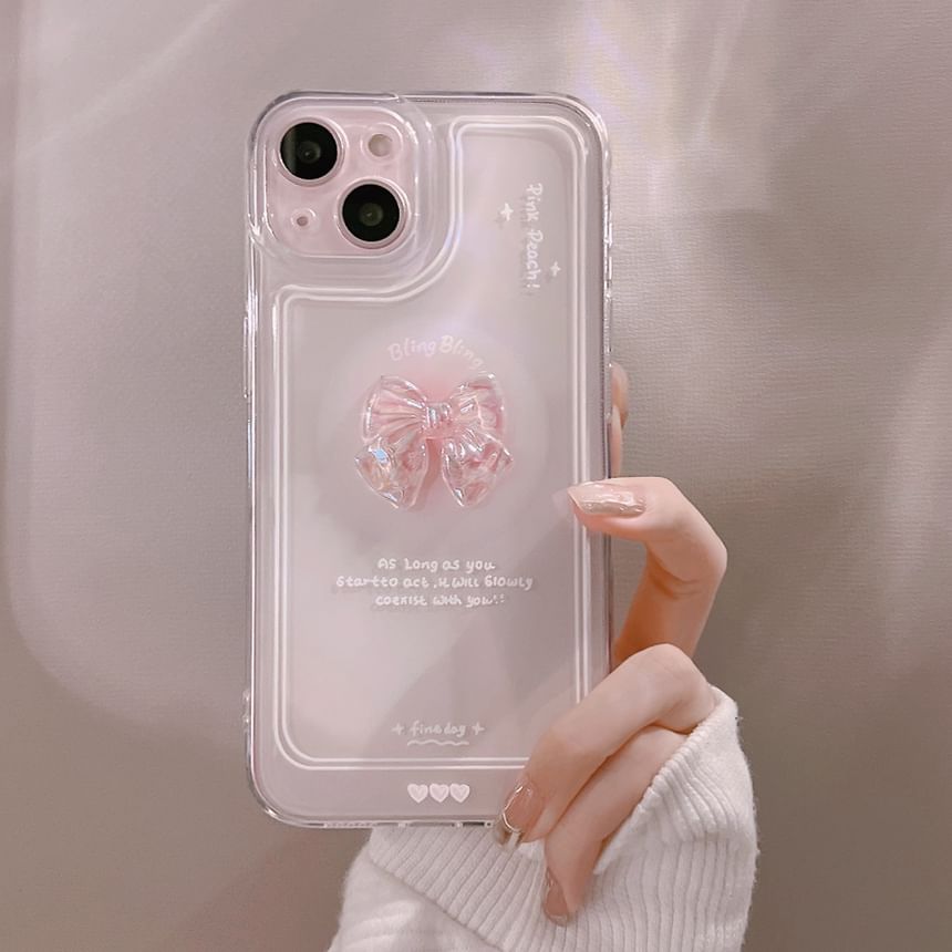 Phone Transparent Bow Case