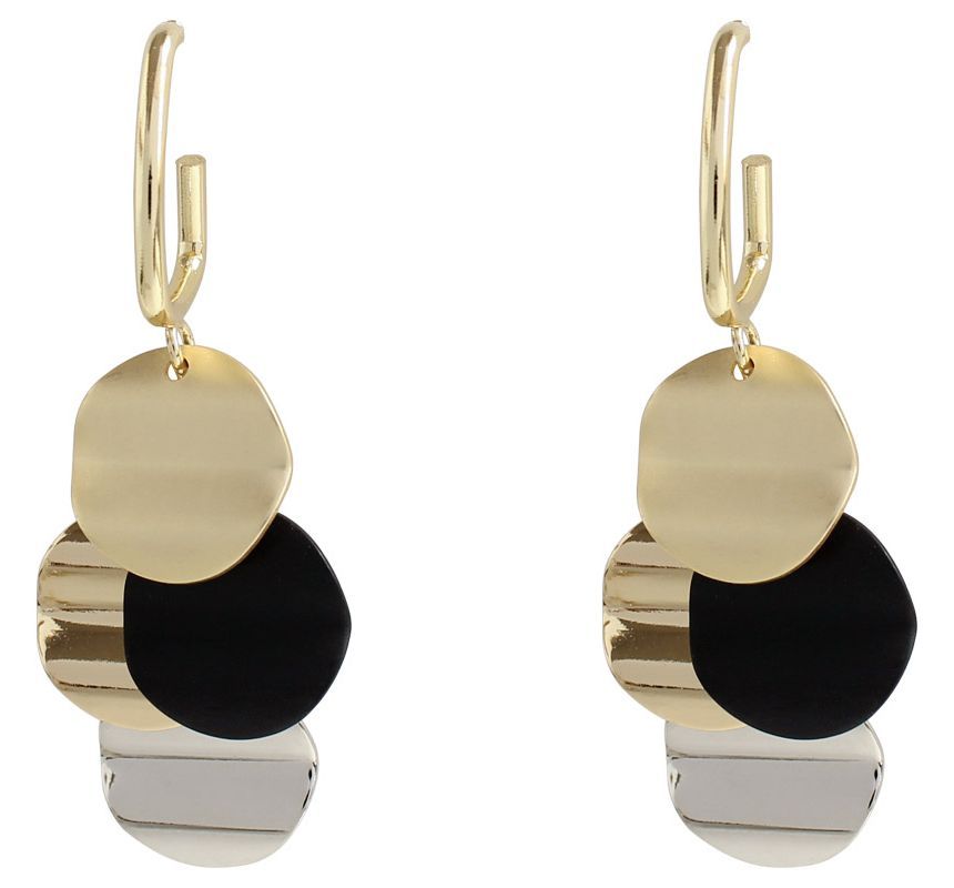 Alloy Fringed Earring Disc