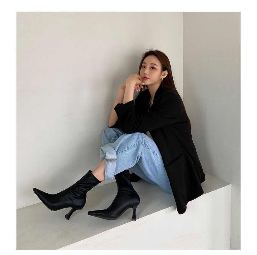 Pointed Short Stiletto Boots