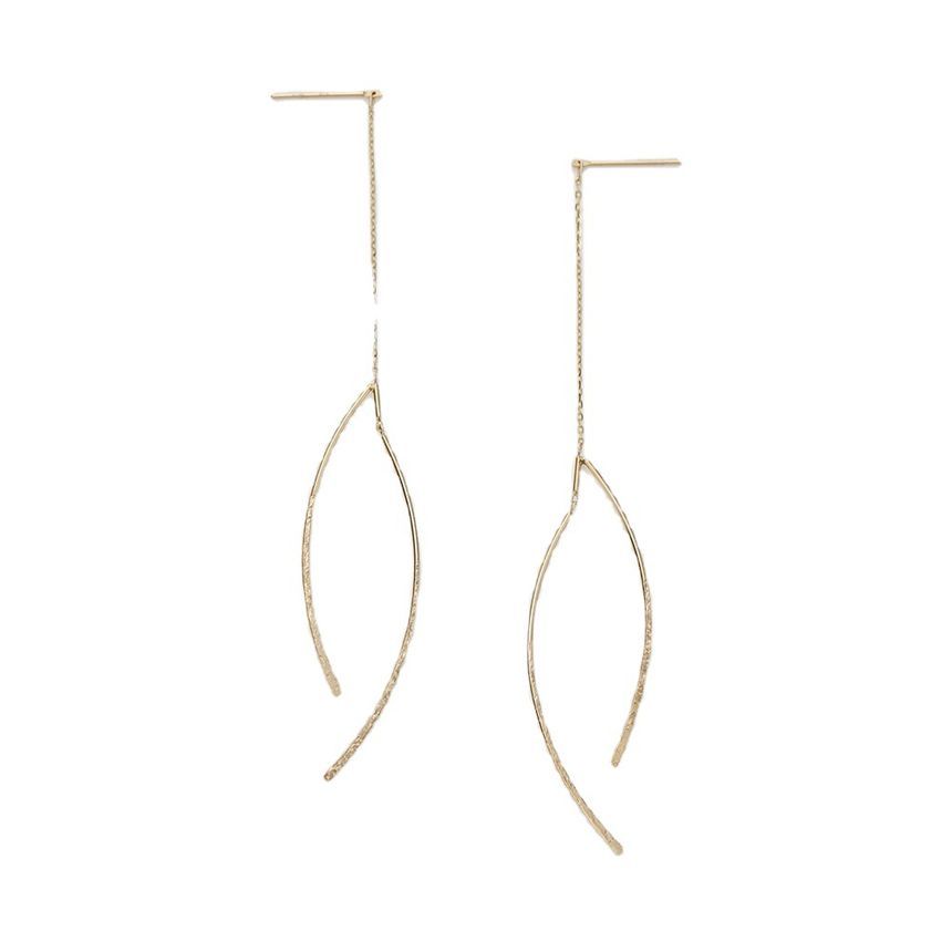 Curve Sterling Silver Fringed Earring / Faux Gemstone Sterling Silver Pendant