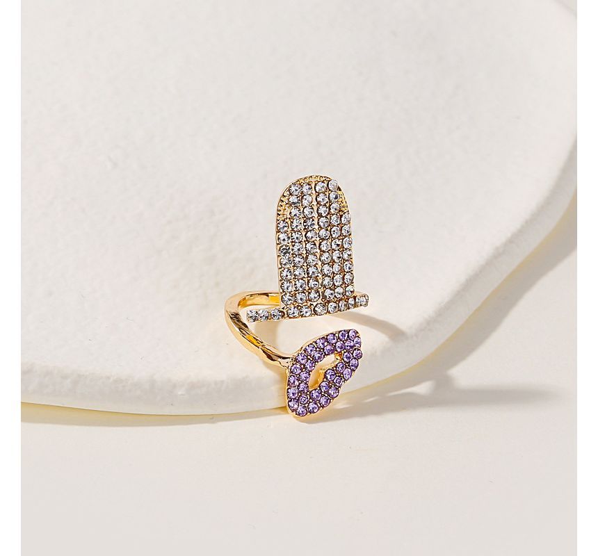 Rhinestone Glaze Nail Ring