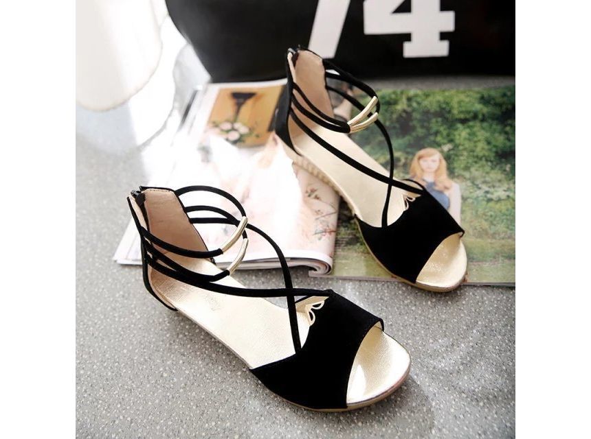 Sandals Ankle-Strap Low-Heel