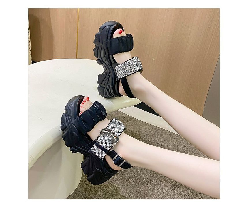 Sandals Platform Rhinestone