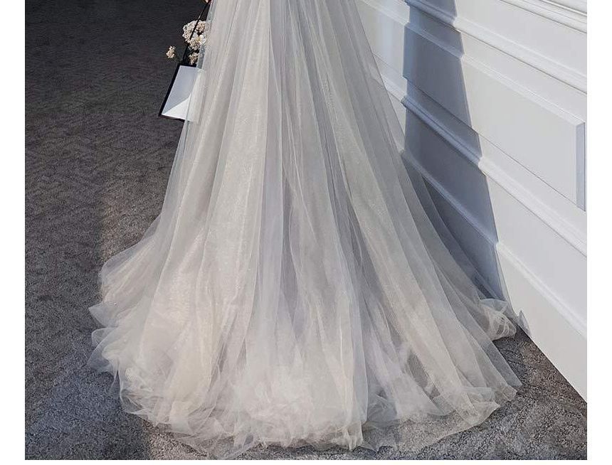 Evening Glitter V-Neck Gown A-Line