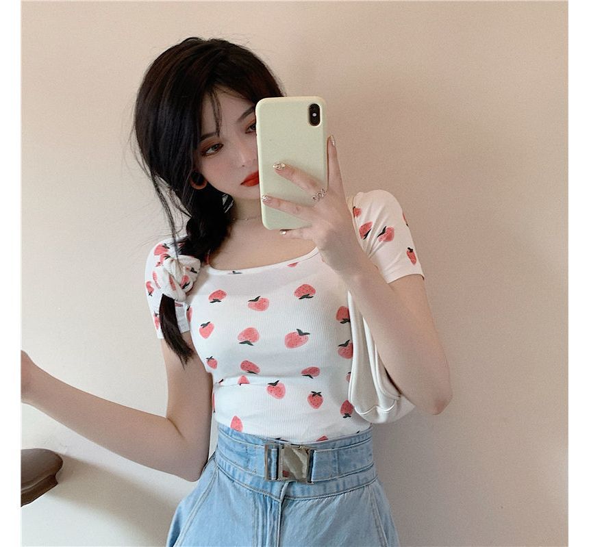 Short-Sleeve T-Shirt Print Strawberry