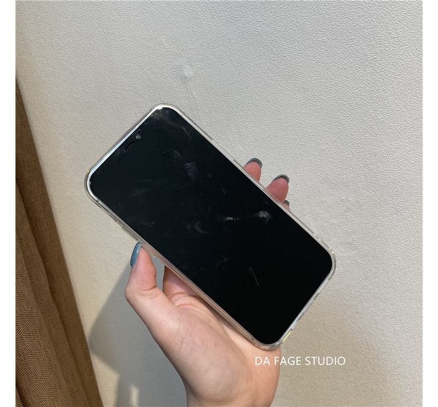 Case Chain Transparent Flower Phone