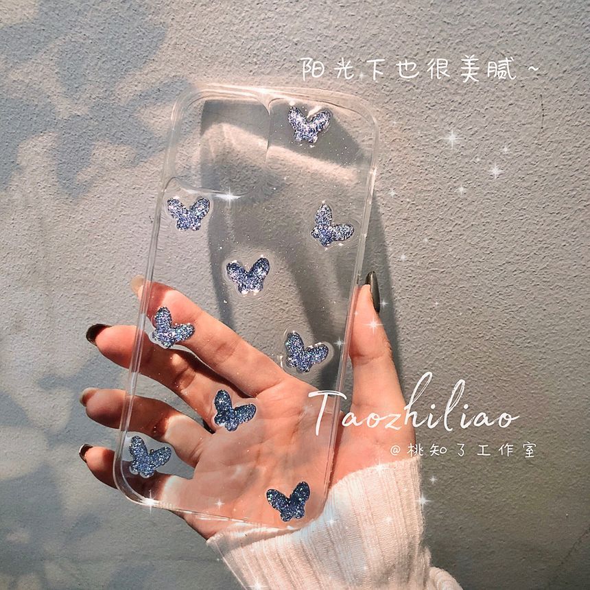 Transparent Phone Case Butterfly