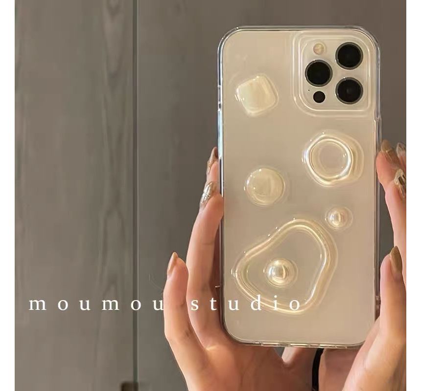 Phone Case Faux Pearl Transparent