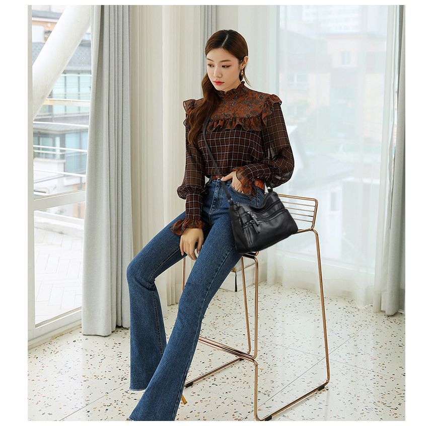 Faux Crossbody Leather Bag