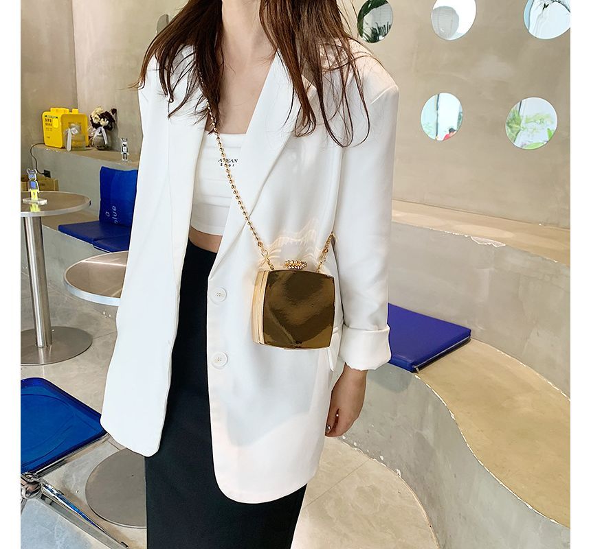 Crossbody Strap Box Chain Bag