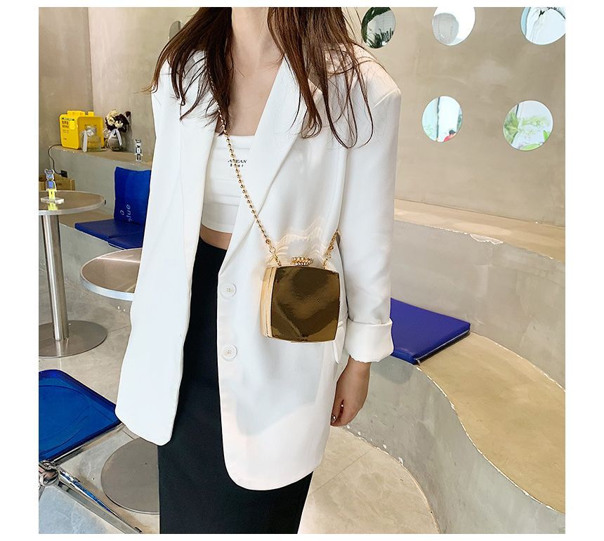 Crossbody Strap Box Chain Bag