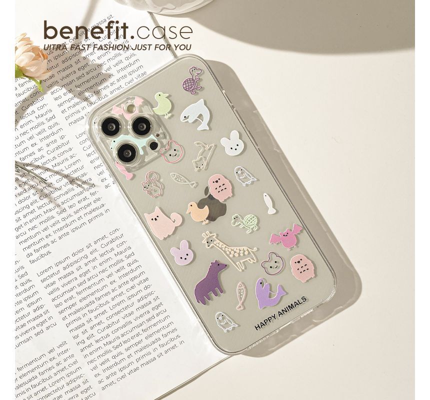 Case Phone Transparent Animal