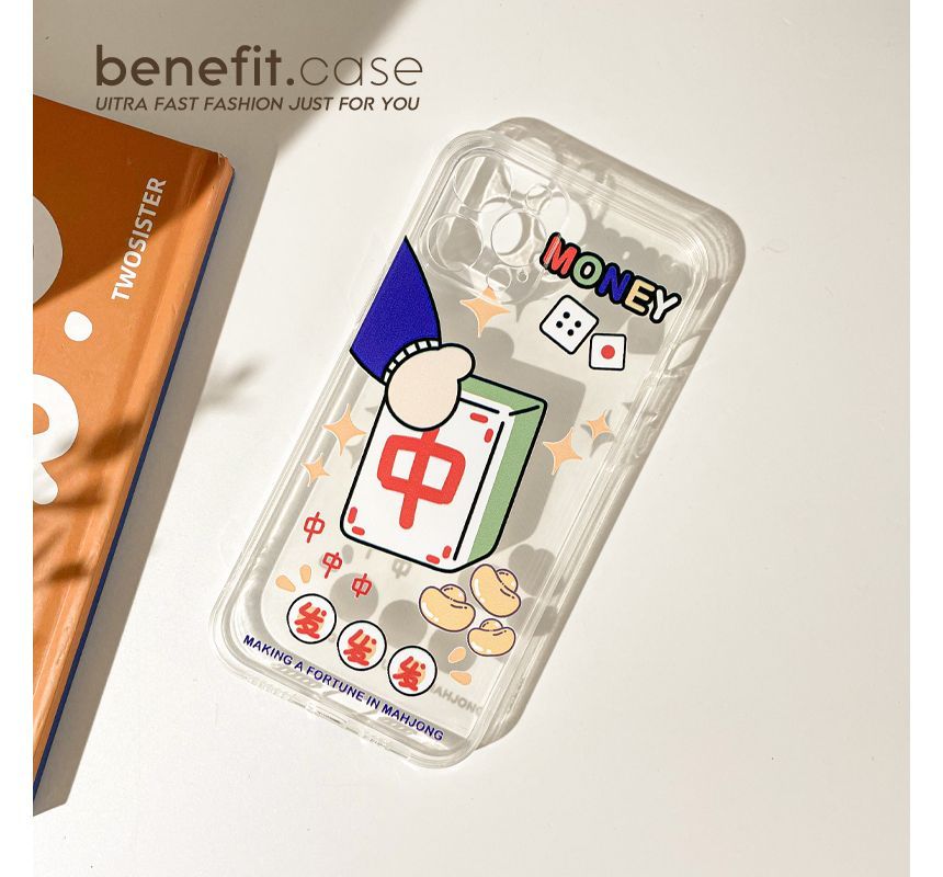 Transparent Case Phone Mahjong