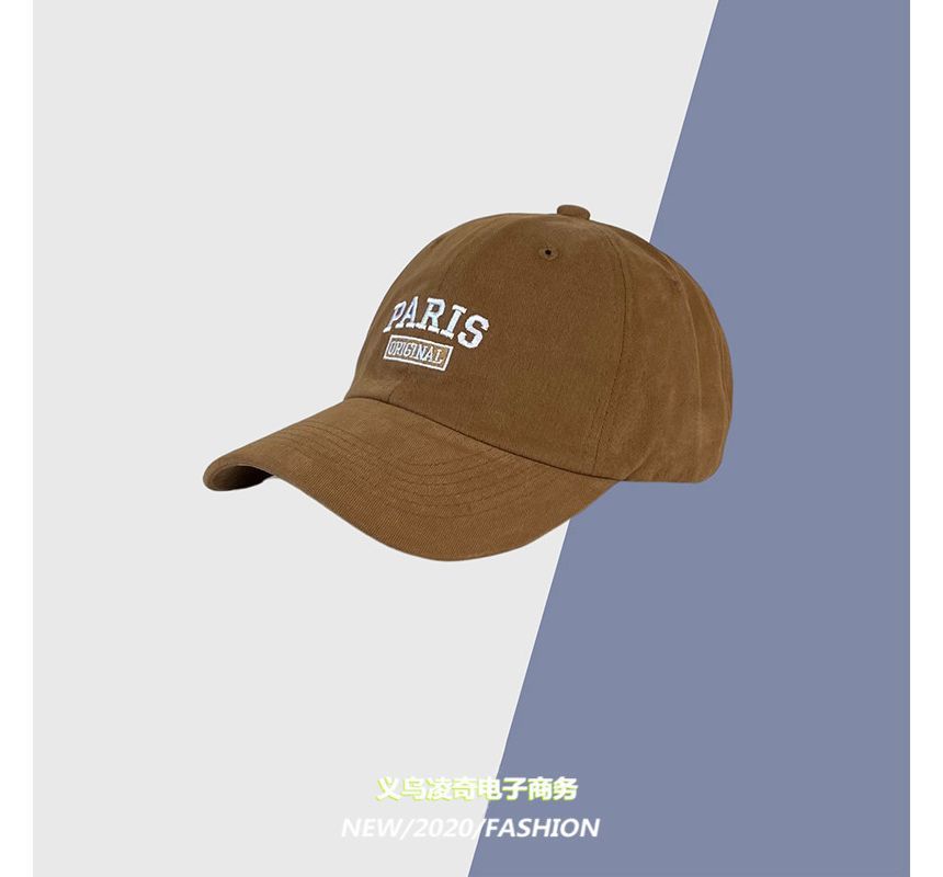 Lettering Cap Baseball Embroidered