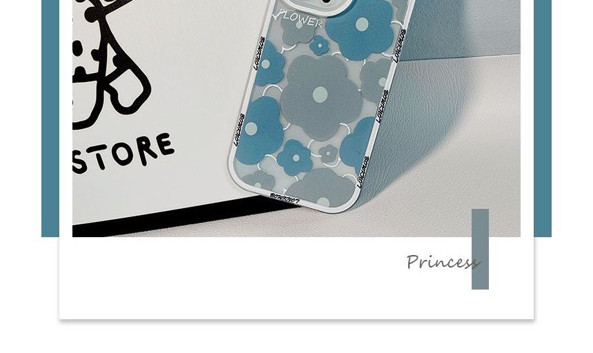 Flower Bead Chain Case Phone Transparent