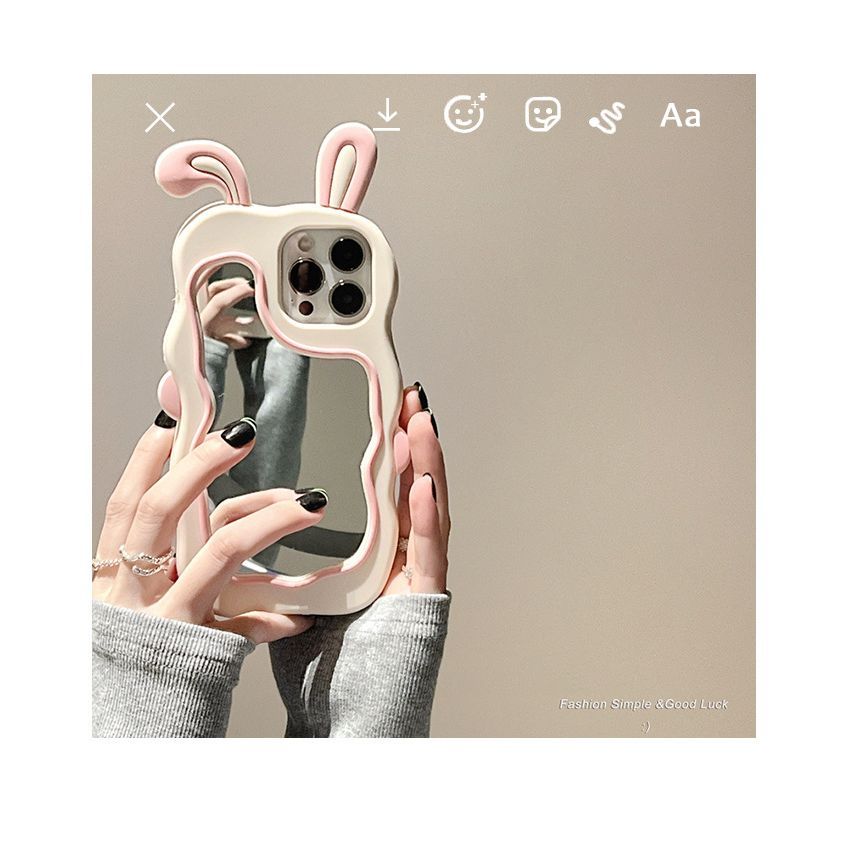 Rabbit Phone Case Mirrored
