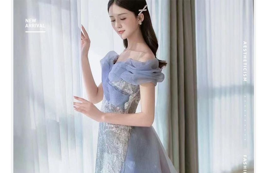 Paneled Lace Gown Evening Off-Shoulder Mermaid