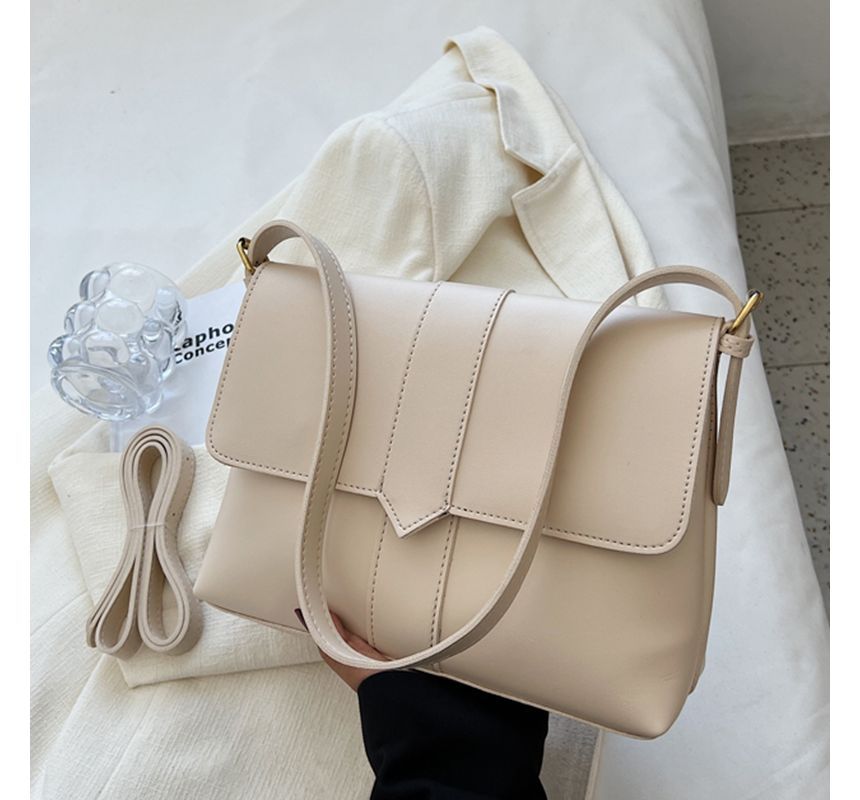 Faux Shoulder Leather Bag