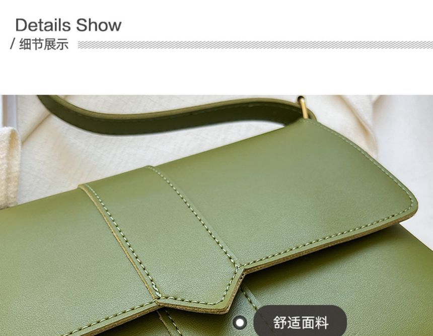 Faux Shoulder Leather Bag