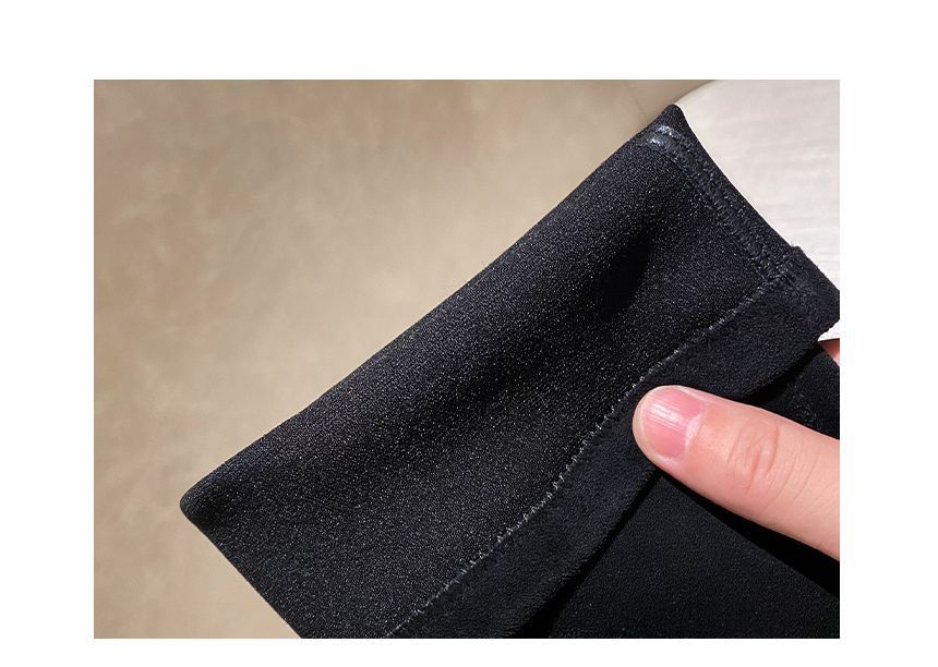 Panel Knee-High Boots Quilted Square-Toe Block Heel