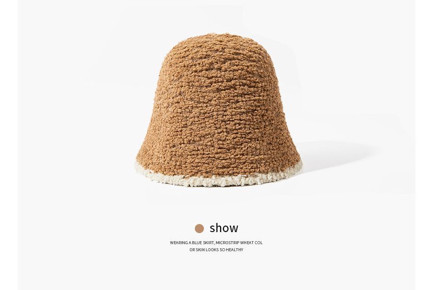 Trim Hat Knit Bucket Contrast