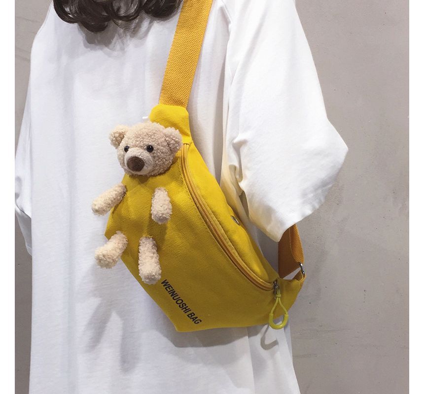 Teddy Bear Canvas Belt Bag