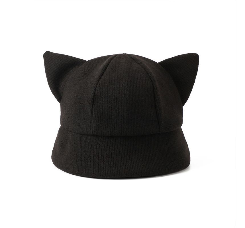 Ear Cat Hat Knit Bucket