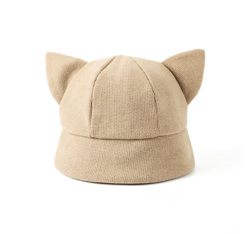 Ear Cat Hat Knit Bucket