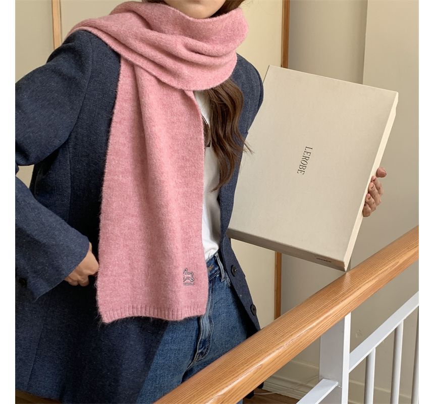 Rabbit Scarf Embroidered