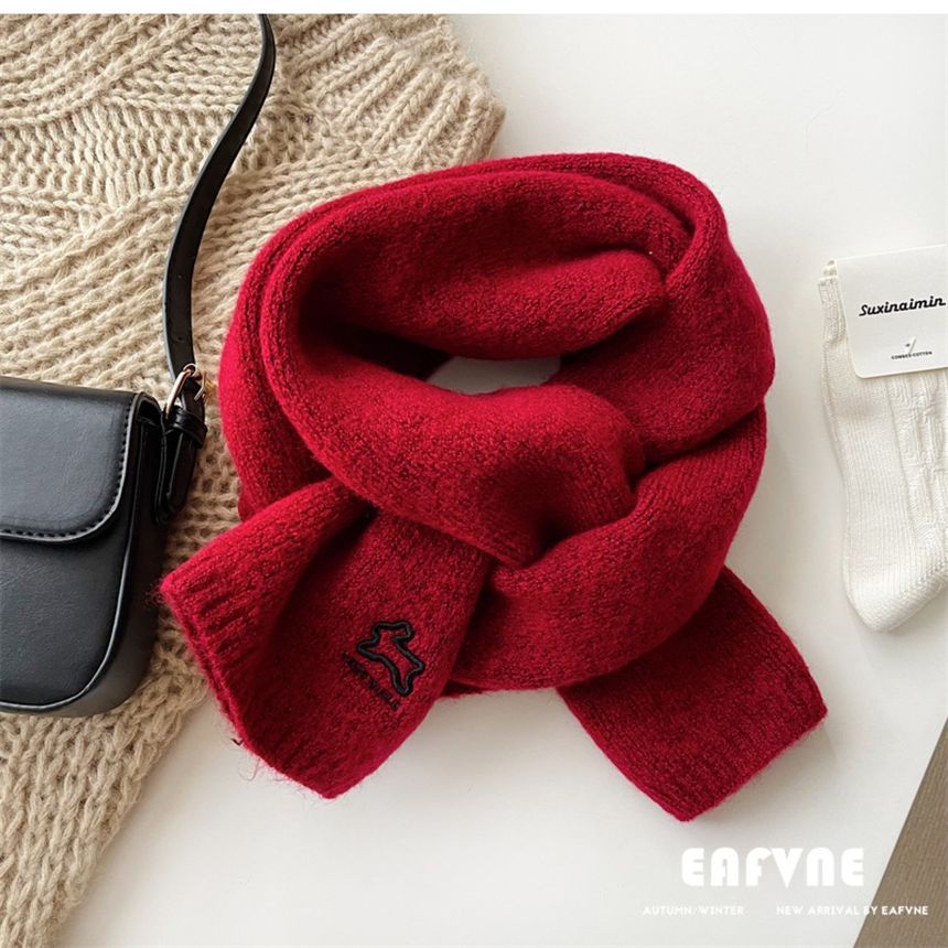 Rabbit Scarf Embroidered