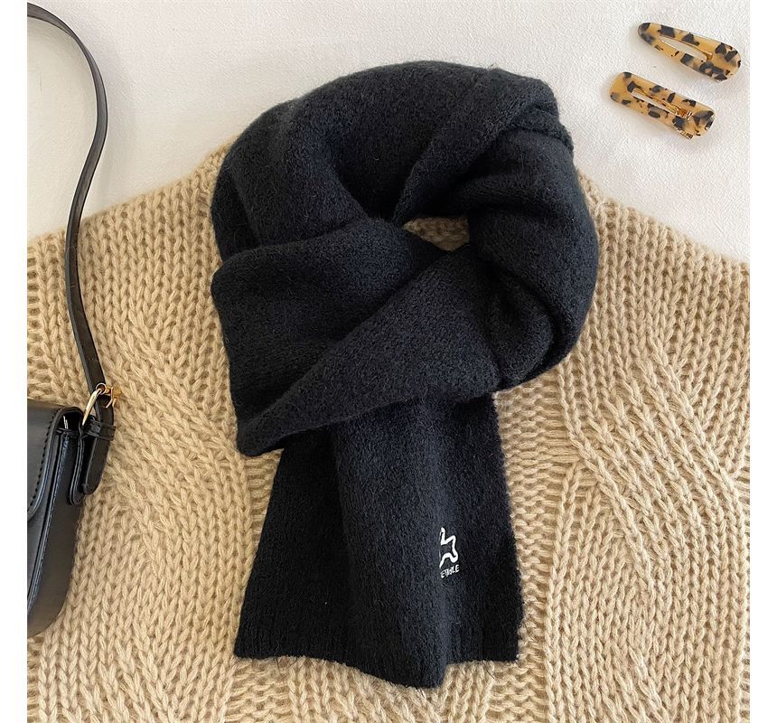 Rabbit Scarf Embroidered