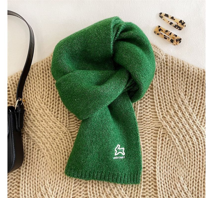 Rabbit Scarf Embroidered