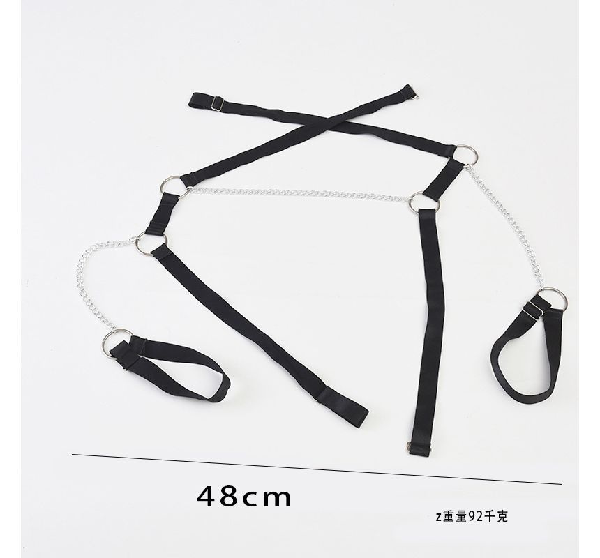 Alloy Chain Faux Leather Shoulder Harness with Armband