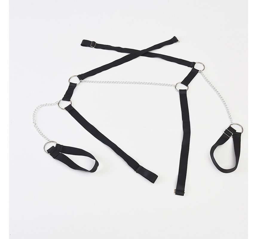 Alloy Chain Faux Leather Shoulder Harness with Armband