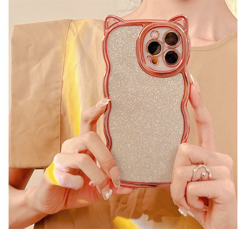 Case Phone Ear Cat Transparent