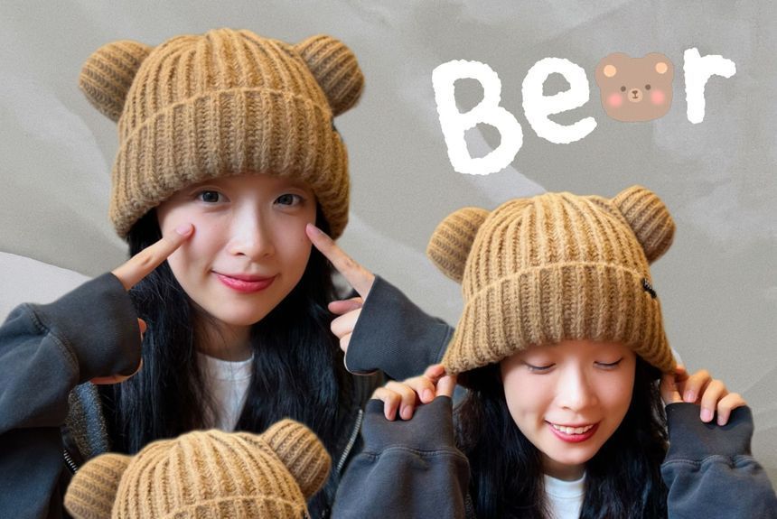 Ear Bear Beanie Knit
