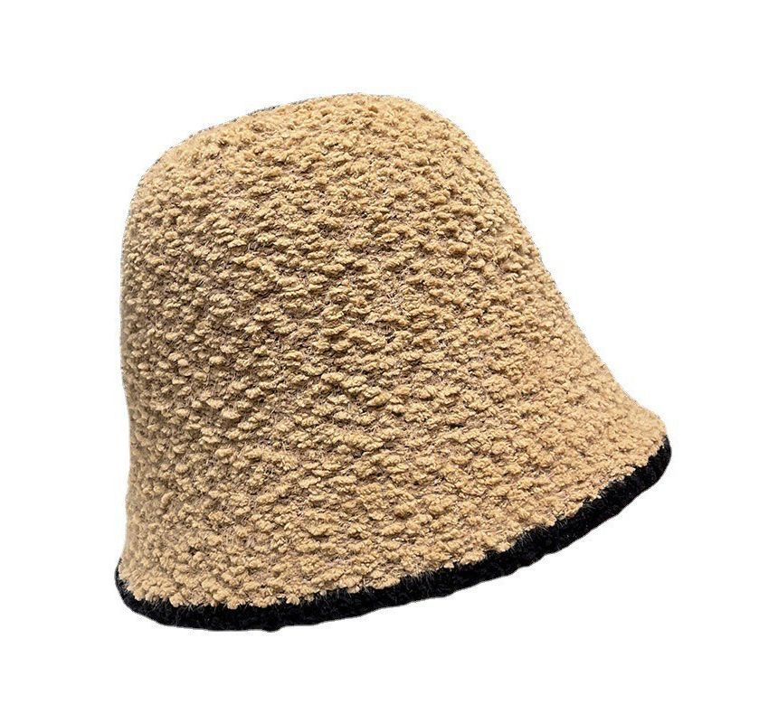Shearling Contrast Hat Faux Trim Bucket