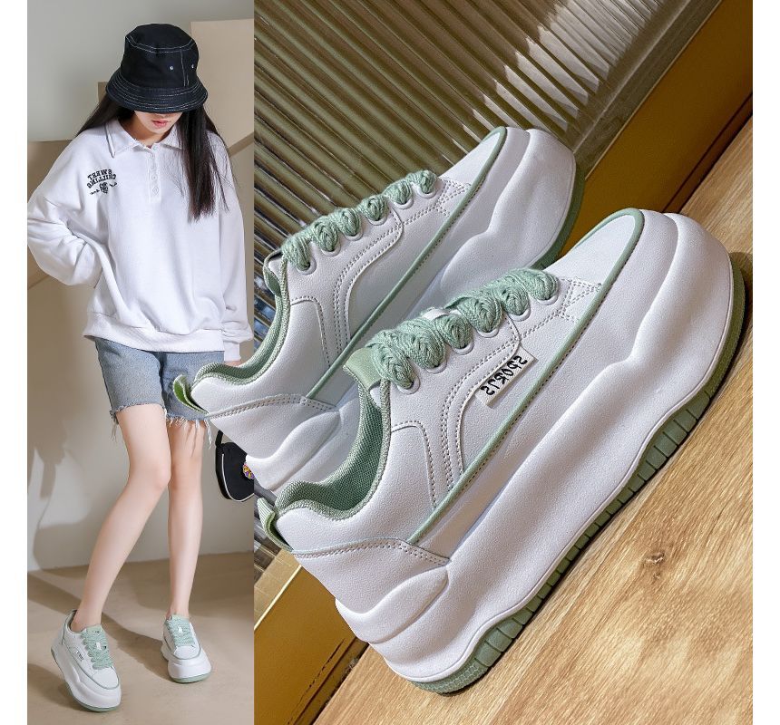 Lace Up Sneakers Platform