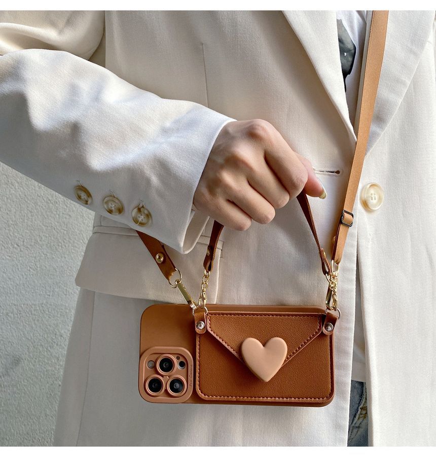 Holder Phone Heart Case Card