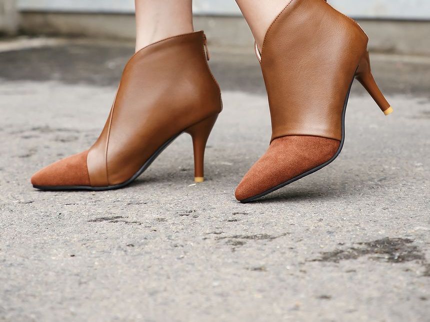 Ankle Toe Boots Heel Stiletto Cap