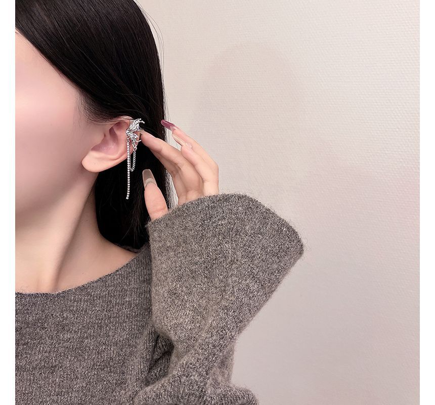 Ear Chained Cuff Butterfly