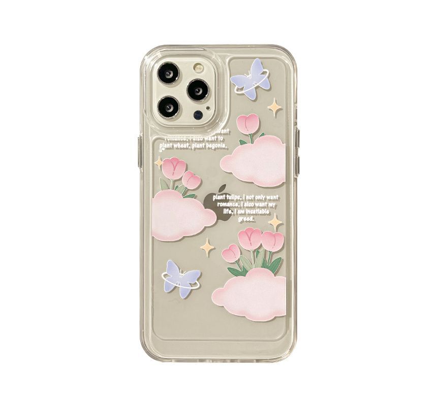 Transparent Tulip Case Phone