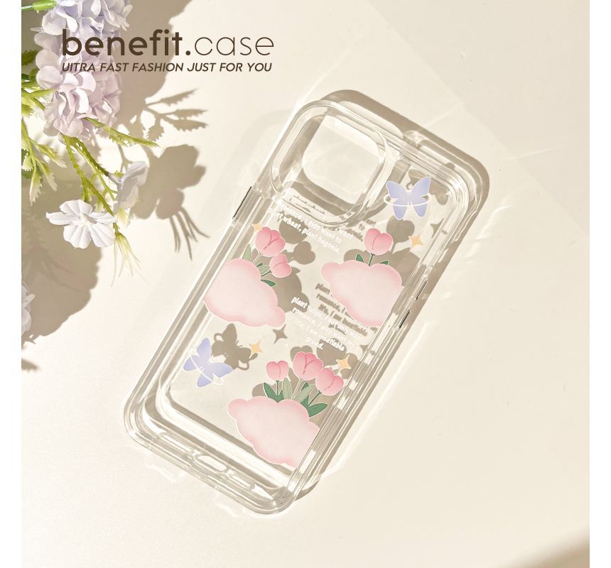 Transparent Tulip Case Phone