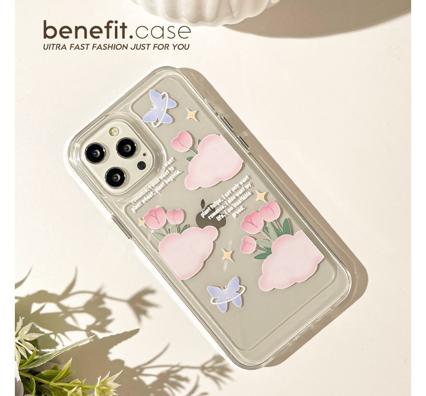 Transparent Tulip Case Phone
