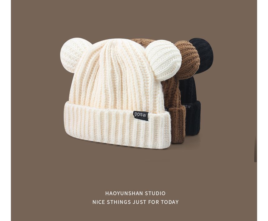 Bear Knit Beanie Ear